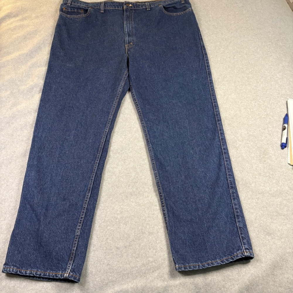 Vintage Levis 540 Relaxed Fit Jeans Mens 48x32 Made in USA Orange Tab Dark Wash - Picture 2 of 13
